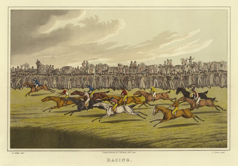 Kilpa-ajo (chromolitho) tekijältä Henry Thomas Alken