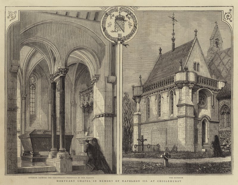 Mortuary kappeli Napoleon III:n muistoksi Chislehurstissa tekijältä Henry William Brewer