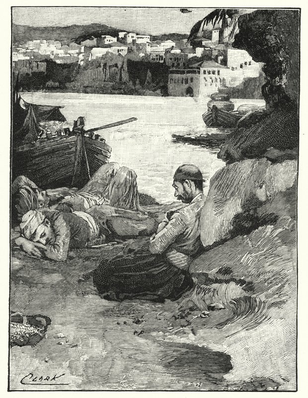 Keskipäivän siesta Jaffassa (litho) tekijältä Henry Andrew Harper