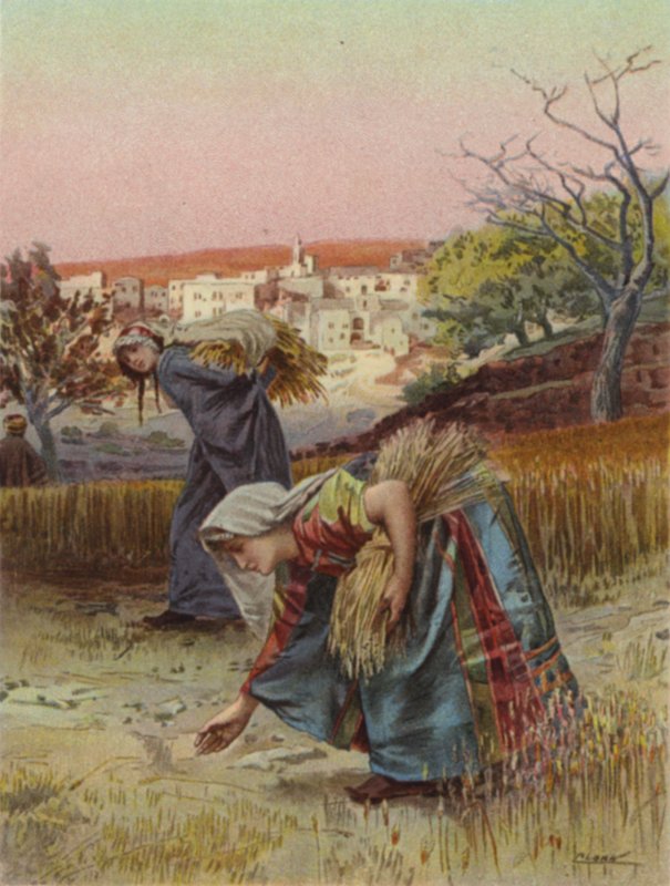 Gleaners kentällä (väri litho) tekijältä Henry Andrew Harper
