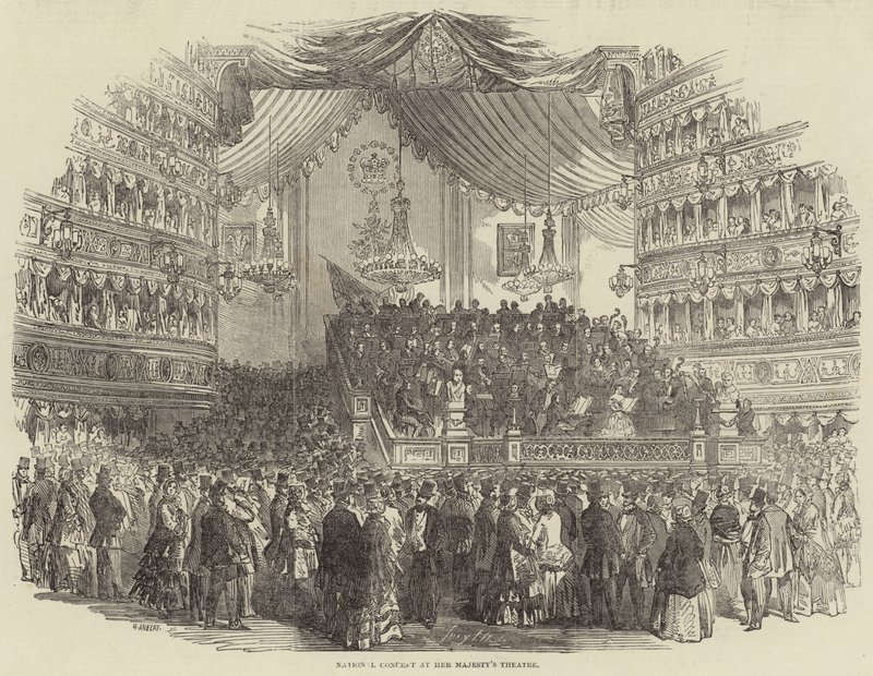 Kansallinen konsertti Hänen Majesteettinsa teatterissa tekijältä Henry Anelay