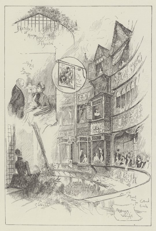 Luonnokset Hänen Majesteettinsa teatterissa tekijältä Henry Charles Seppings Wright