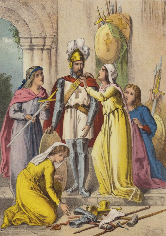 kristitty aseistettu (chromolitho) tekijältä Henry Courtney (after) Selous