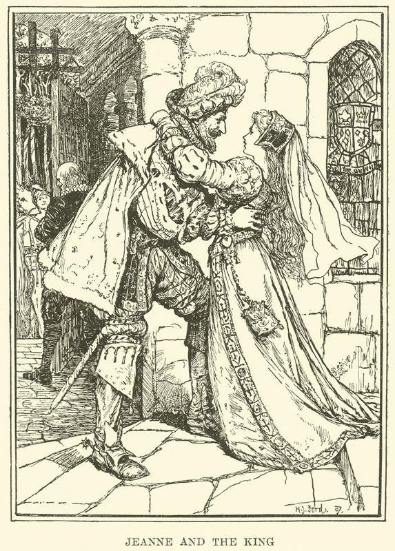 Jeanne ja kuningas (kaiverrus) tekijältä Henry Justice Ford