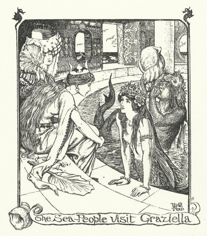 Merikansa vierailee Graziellassa (kaiverrus) tekijältä Henry Justice Ford