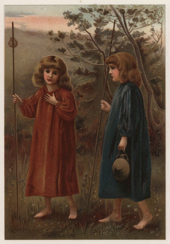 Kultainen ranta (väri litho) tekijältä Henry Ryland