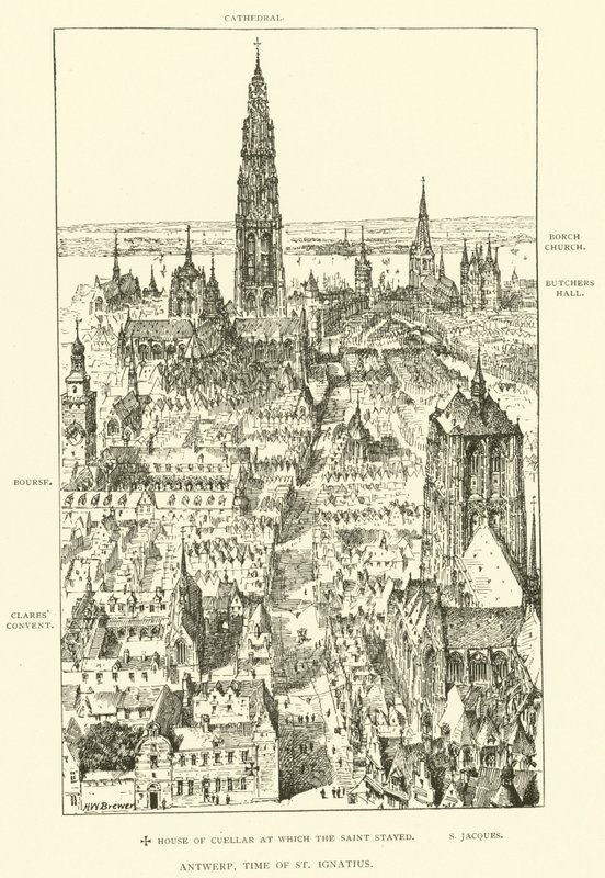 Antwerpen, Pyhän Ignatiuksen aika (kaiverrus) tekijältä Henry William Brewer