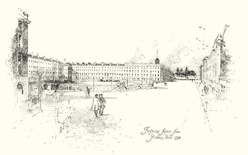 Finsbury Square, Artillery Place, Lontoo tekijältä Herbert (after) Railton