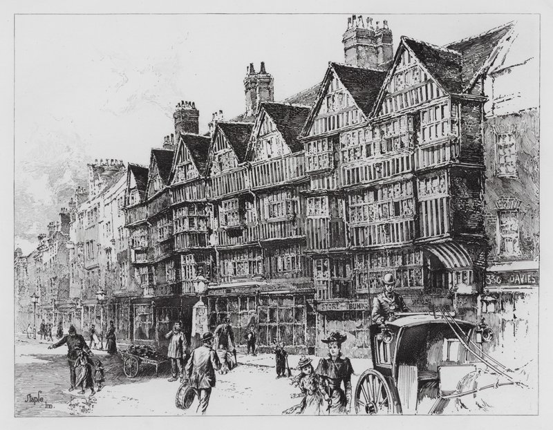 Staple Inn (kaiverrus) tekijältä Herbert (after) Railton
