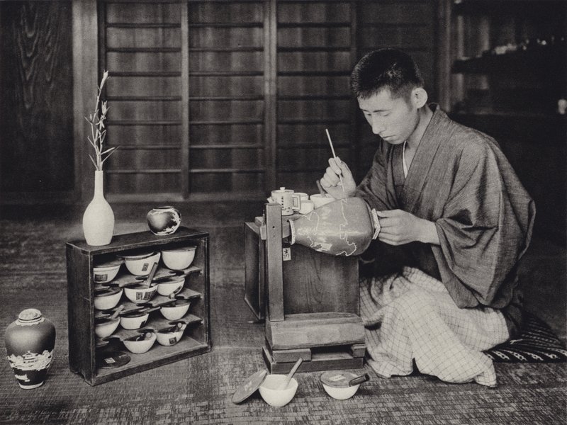 Japani 1920-luvulla: Maalaus Kiinassa (m/w kuva) tekijältä Herbert Ponting