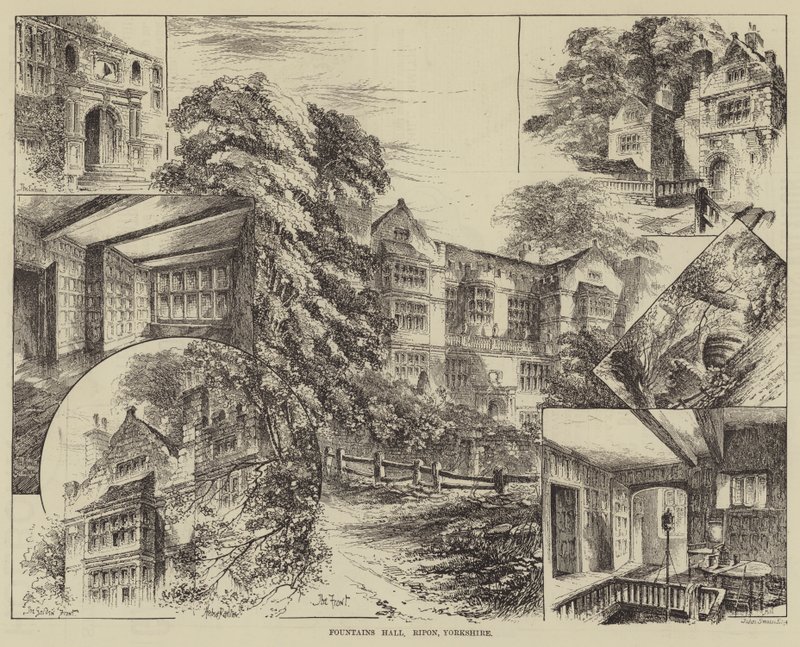 Fountains Hall, Ripon, Yorkshire tekijältä Herbert Railton