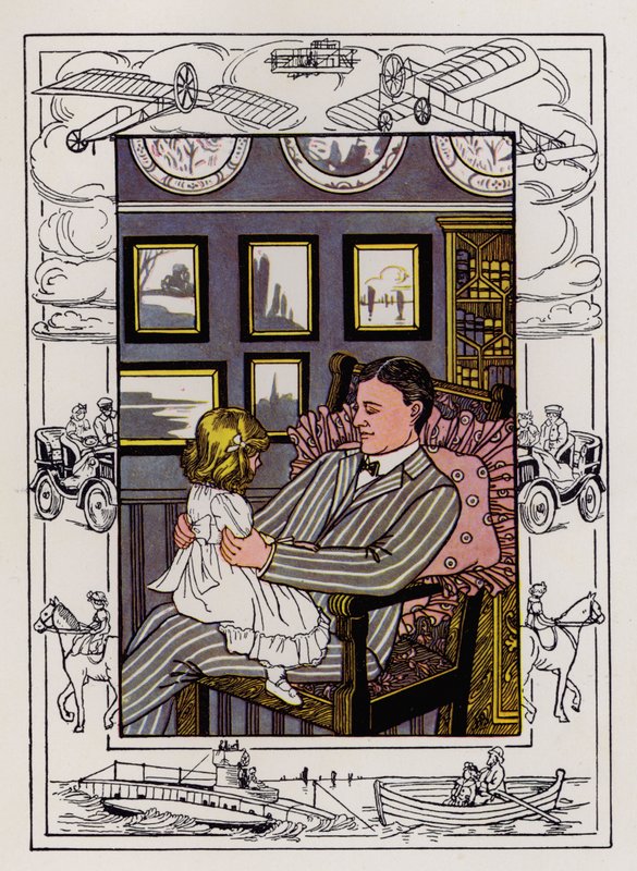 Mary Rides (väri litho) tekijältä Hilda Broughton