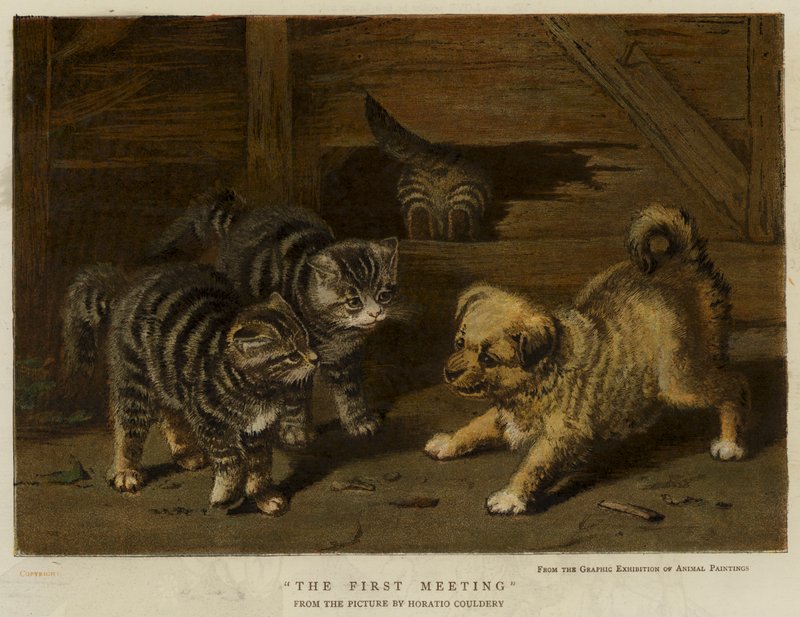 Ensimmäinen kokous (chromolitho) tekijältä Horatio Henry Couldery