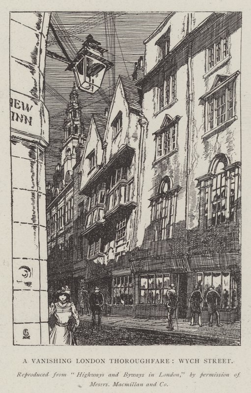 Häivyttävä Lontoon katu, Wych Street tekijältä Hugh Thomson