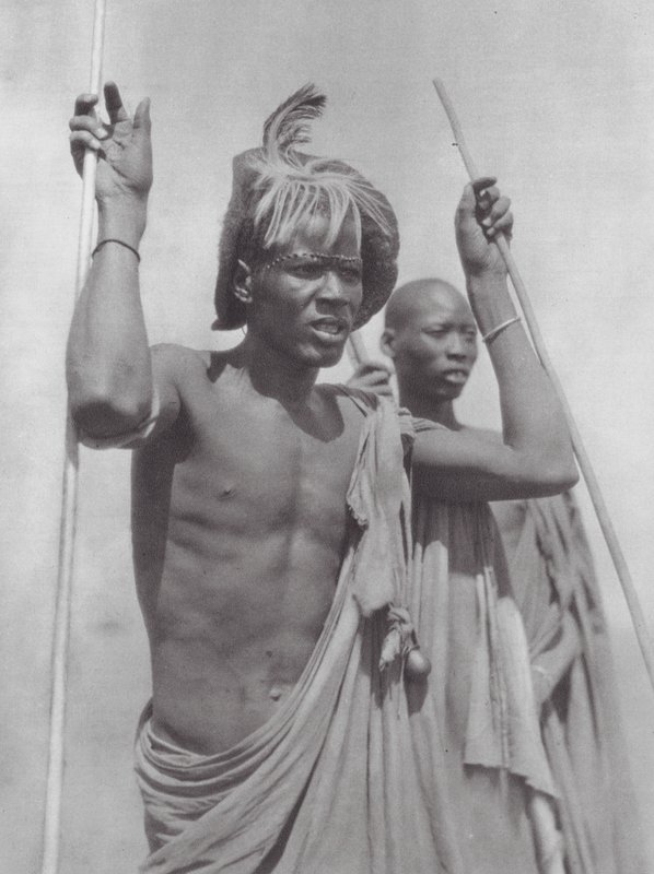 Afrikka: Afrikka: Shilluks (s/w-kuva) tekijältä Hugo Adolf Bernatzik