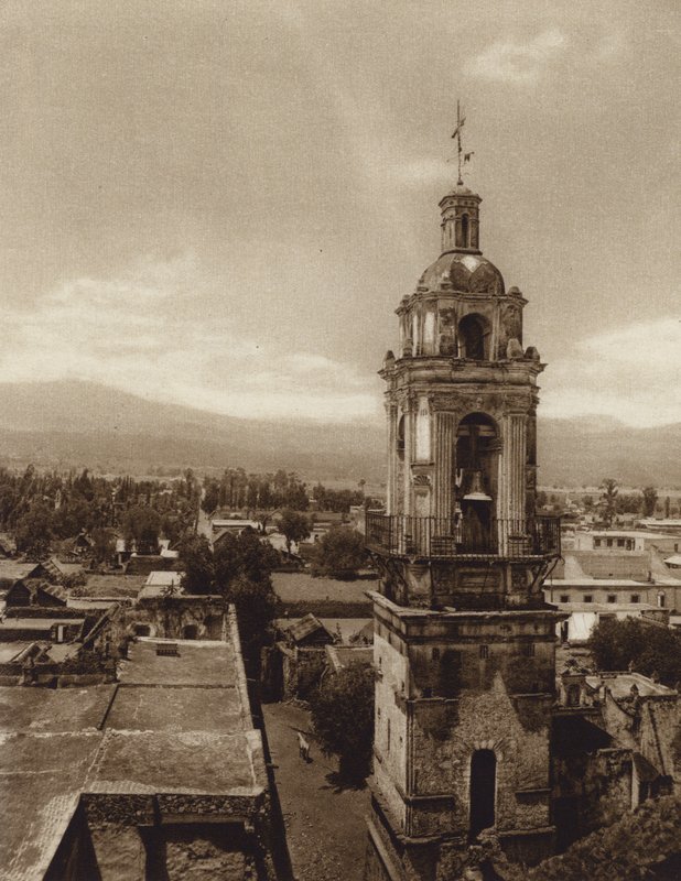 Meksiko: Xochimilcon kirkko (s/w-kuva) tekijältä Hugo Brehme