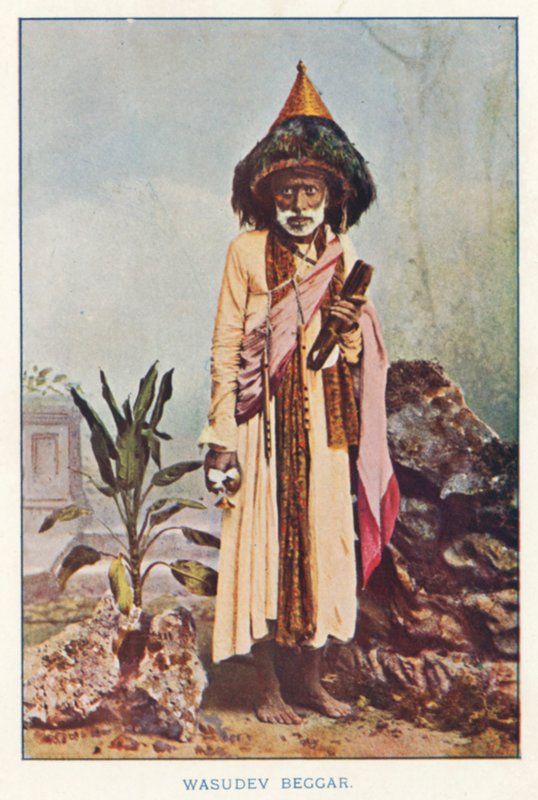 Intiaanit: Wasudev Beggar (värillinen kuva) tekijältä Indian photographer