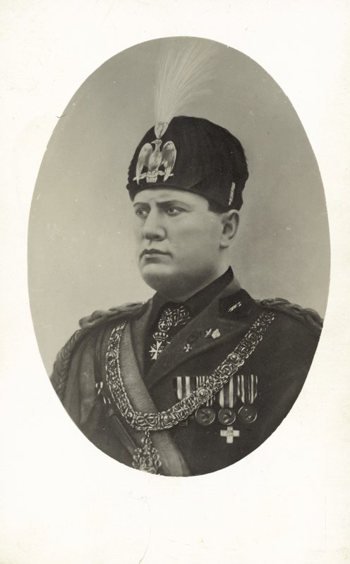 Benito Mussolini (m/w kuva) tekijältä Italian Photographer