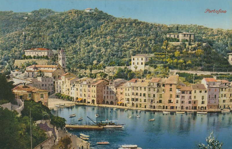 Portofino, Italia. Postikortti lähetetty 1913. tekijältä Italian Photographer