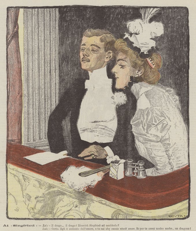 Al Siegfried (väri litho) tekijältä Italian School