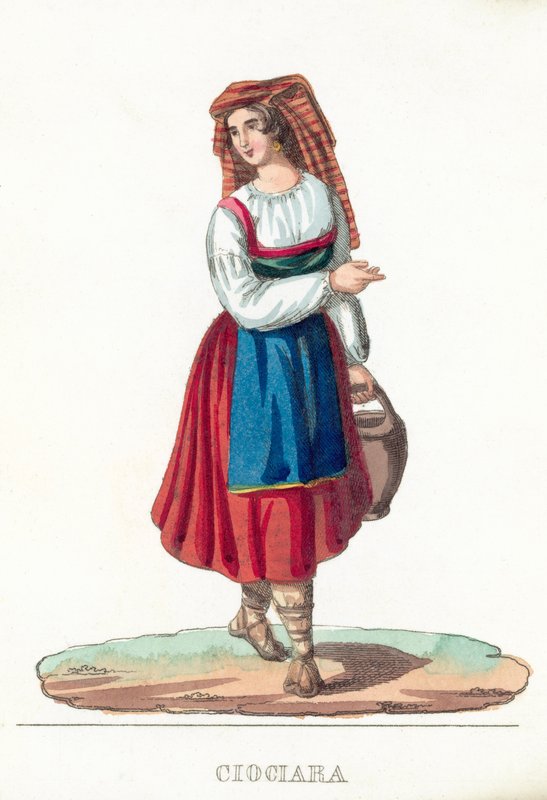 Ciociara (värillinen kaiverrus) tekijältä Italian School