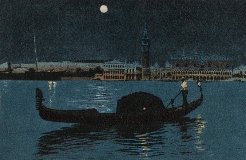 Dogen palatsi ja Campanile (värilitro) tekijältä Italian School