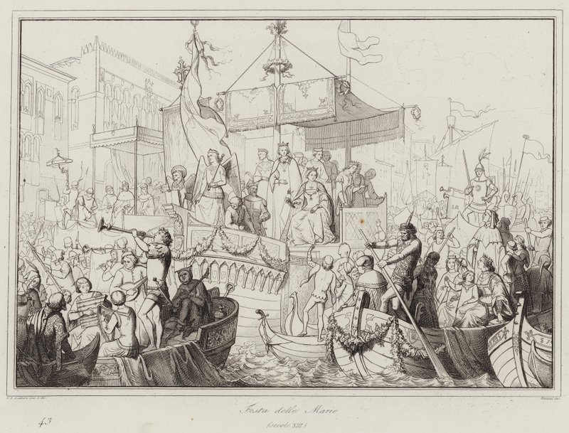 Festa delle Marie, 1200-luku (kaiverrus) tekijältä Italian School