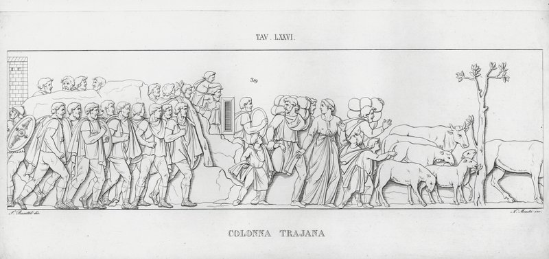 La Colonna Trajana, Trajanuksen pylväs (kaiverrus) tekijältä Italian School