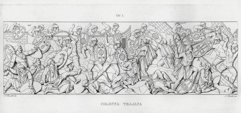 La Colonna Trajana, Trajanuksen pylväs (kaiverrus) tekijältä Italian School