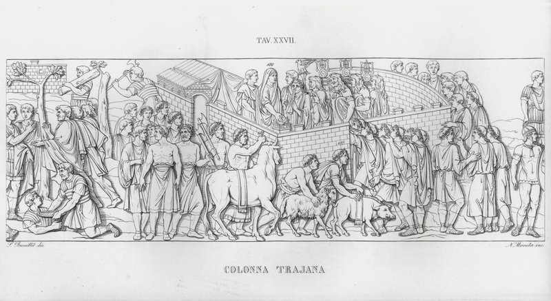 Trajanuksen pylväs, Trajanuksen pylväs (kaiverrus) tekijältä Italian School