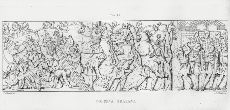 Trajanuksen pylväs, Trajanuksen pylväs (kaiverrus) tekijältä Italian School