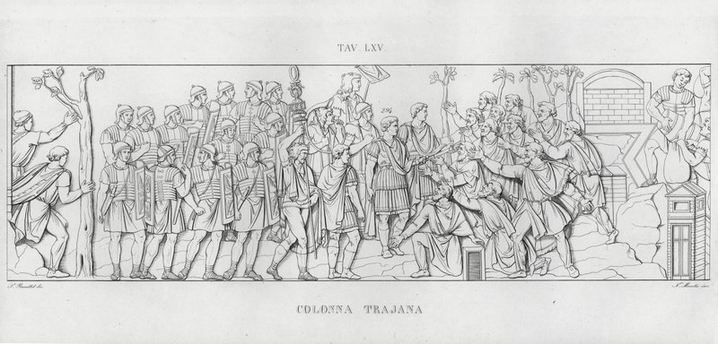 Trajanuksen pylväs, Trajanuksen pylväs (kaiverrus) tekijältä Italian School