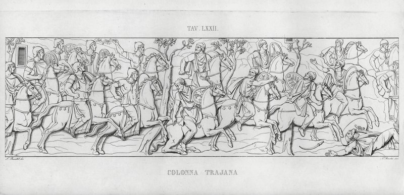 Trajanuksen pylväs, Trajanuksen pylväs (kaiverrus) tekijältä Italian School
