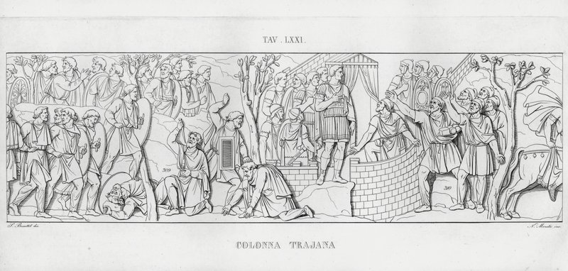 Trajanuksen pylväs, Trajanuksen pylväs (kaiverrus) tekijältä Italian School