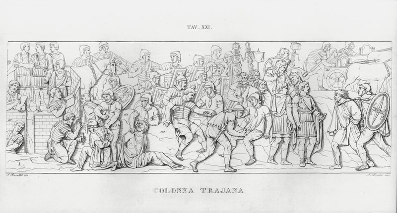 La Colonna Trajana, Trajanuksen pylväs (kaiverrus) tekijältä Italian School