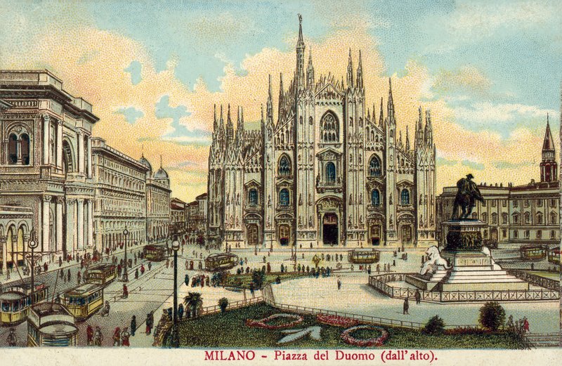 Piazza del Duomo, Milano (värilitro) tekijältä Italian School