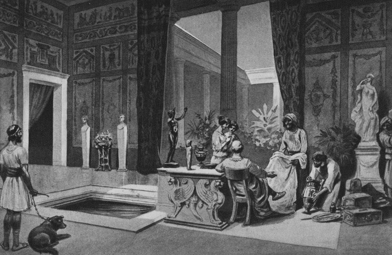 Pompei: House of Meleager (litho) tekijältä Italian School