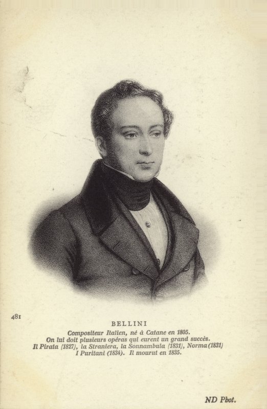 Vincenzo Bellini, italialainen oopperasäveltäjä (1801-1835) tekijältä Italian School