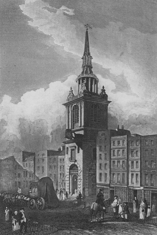 Bow Church, Cheapside, Lontoo (kaiverrus) tekijältä John Preston Neale