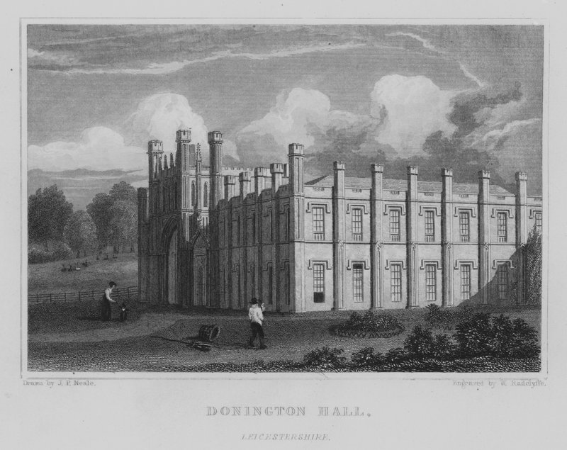 Donington Hall, Leicestershire (kaiverrus) tekijältä John Preston Neale