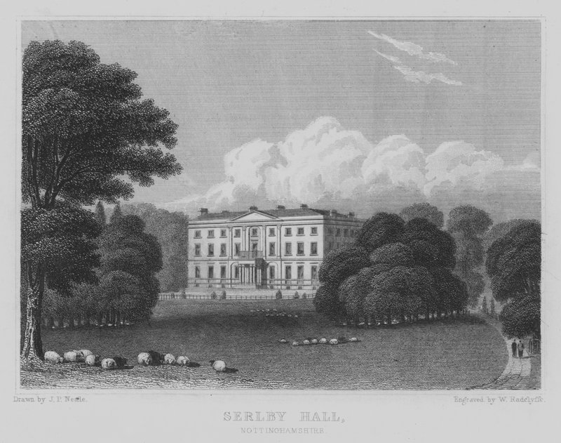 Serlby Hall, Nottinghamshire (kaiverrus) tekijältä John Preston Neale