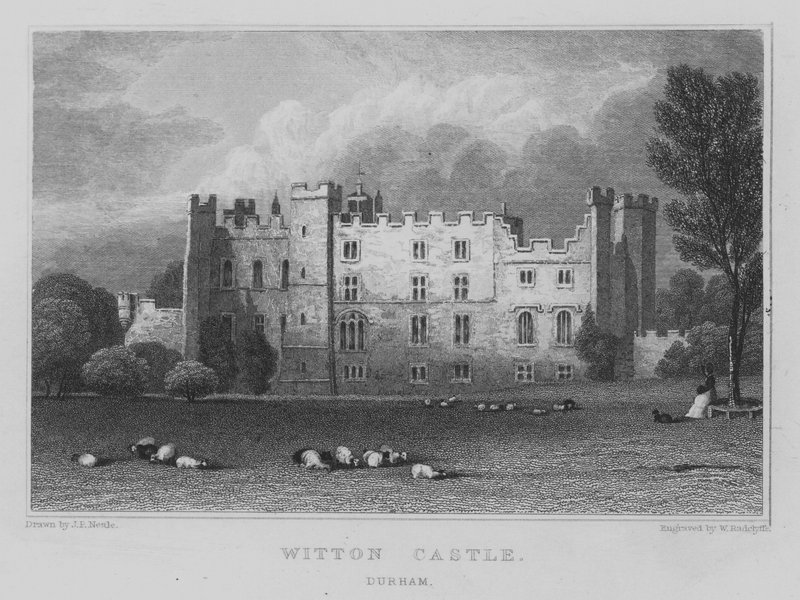 Witton Castle, Durham (kaiverrus) tekijältä John Preston Neale
