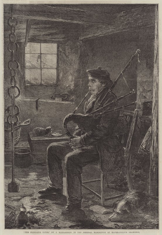 The Highland Piper -kaiverrus tekijältä J. Richardson