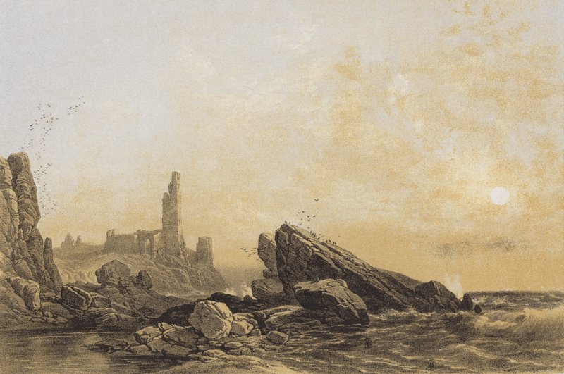 Dunuren linna (chromolitho) tekijältä James Duffield Harding