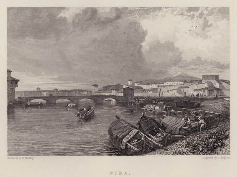 Pisa (väri litho) tekijältä James Duffield Harding