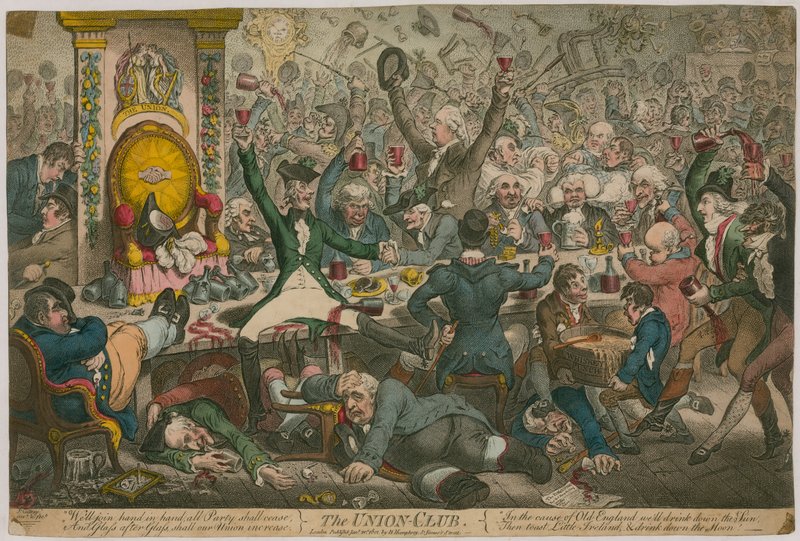 Union Club tekijältä James Gillray