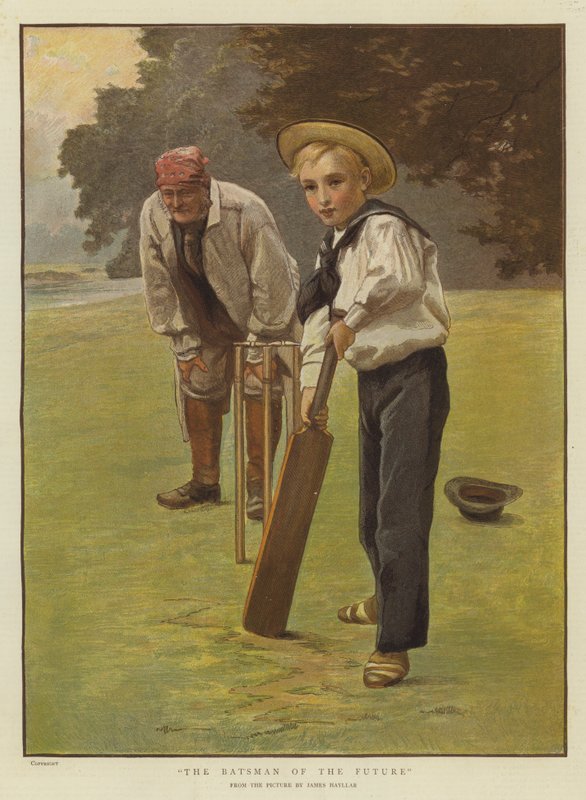 Tulevaisuuden Batsman (chromolitho) tekijältä James Hayllar