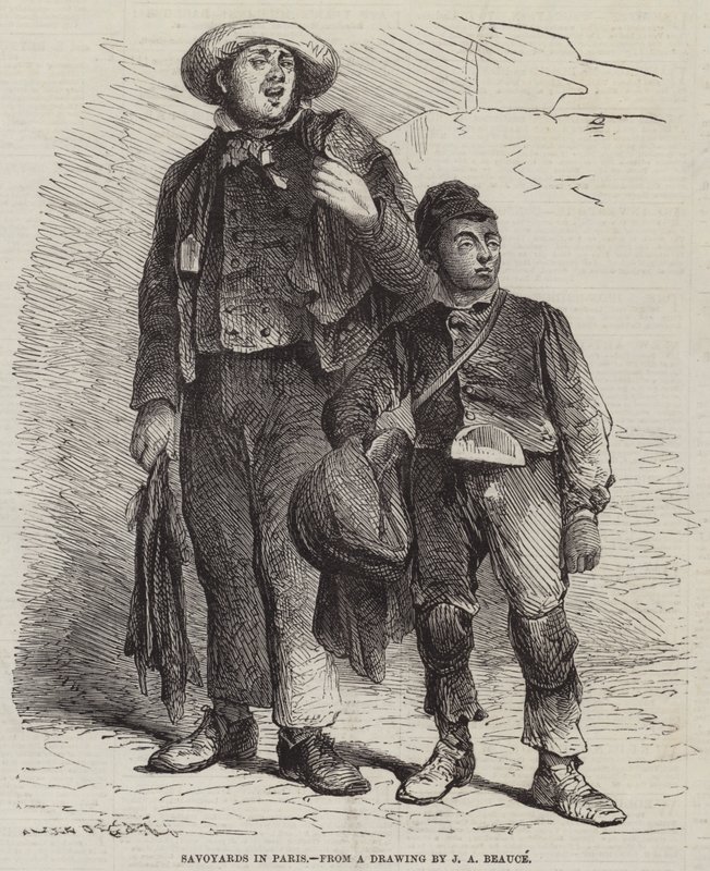 Savoyardit Pariisissa tekijältä Jean Adolphe Beauce