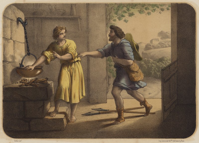 Jaakob ja Esau tekijältä Jean Baptiste Auguste Leloir