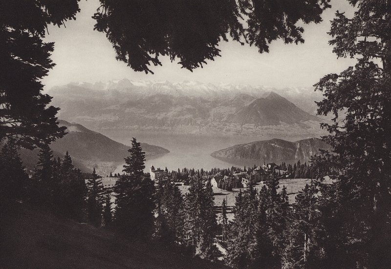 Rigi Kaltbad, näkymä Luzernjärvelle (m/w kuva) tekijältä Jean Gaberell
